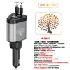 4 in 1 100CM 70cm LCD Retractable Car Charger Fast USB C 120W Dual USB PortsVoltage Display Car Charger for iPhone 16 Galaxy S23