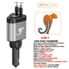 4 in 1 100CM 70cm LCD Retractable Car Charger Fast USB C 120W Dual USB PortsVoltage Display Car Charger for iPhone 16 Galaxy S23