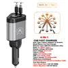 4 in 1 100CM 70cm LCD Retractable Car Charger Fast USB C 120W Dual USB PortsVoltage Display Car Charger for iPhone 16 Galaxy S23