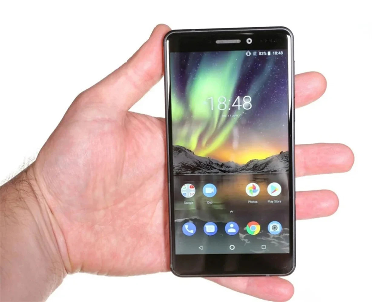 Nokia 6.1 Smartphone 5.5 Inches 3GB RAM 32GB ROM 16MP 1080P LTE 4G Single SIM Fingerprint Unlocked Android Cellphone Used Phone