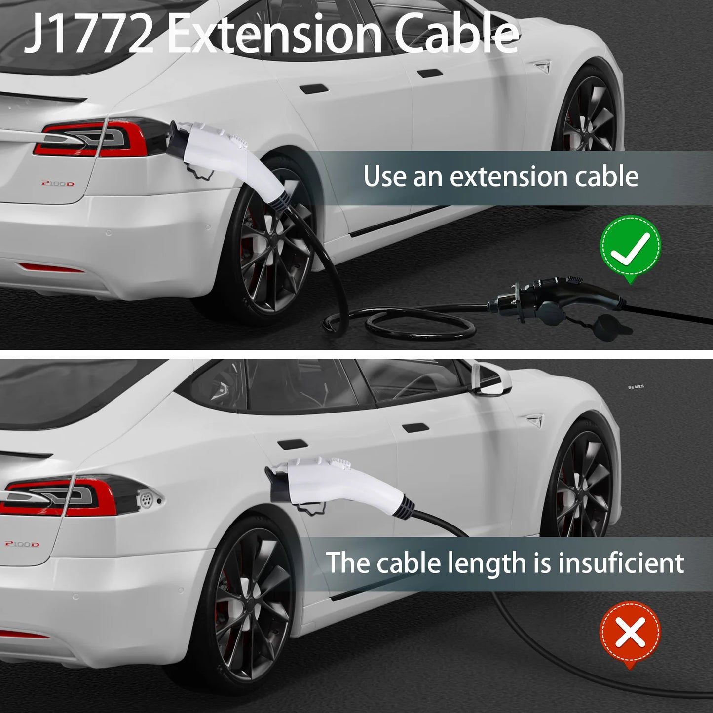 Type 1 Portable EV Chargers Extend Cable 32A 7Kw Car Electrical Devices Compatible All SAE J1772 Electric Car Chargers