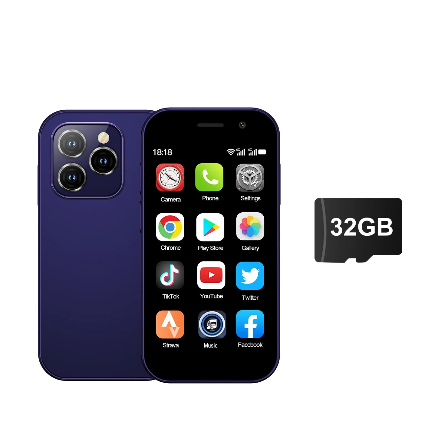 2024 New SERVO KING8000 Mini Smartphone Android 4G LTE Global GPS 3" Display 5MP Camera WIFI Small Mobile Phones 2000mAh Battery