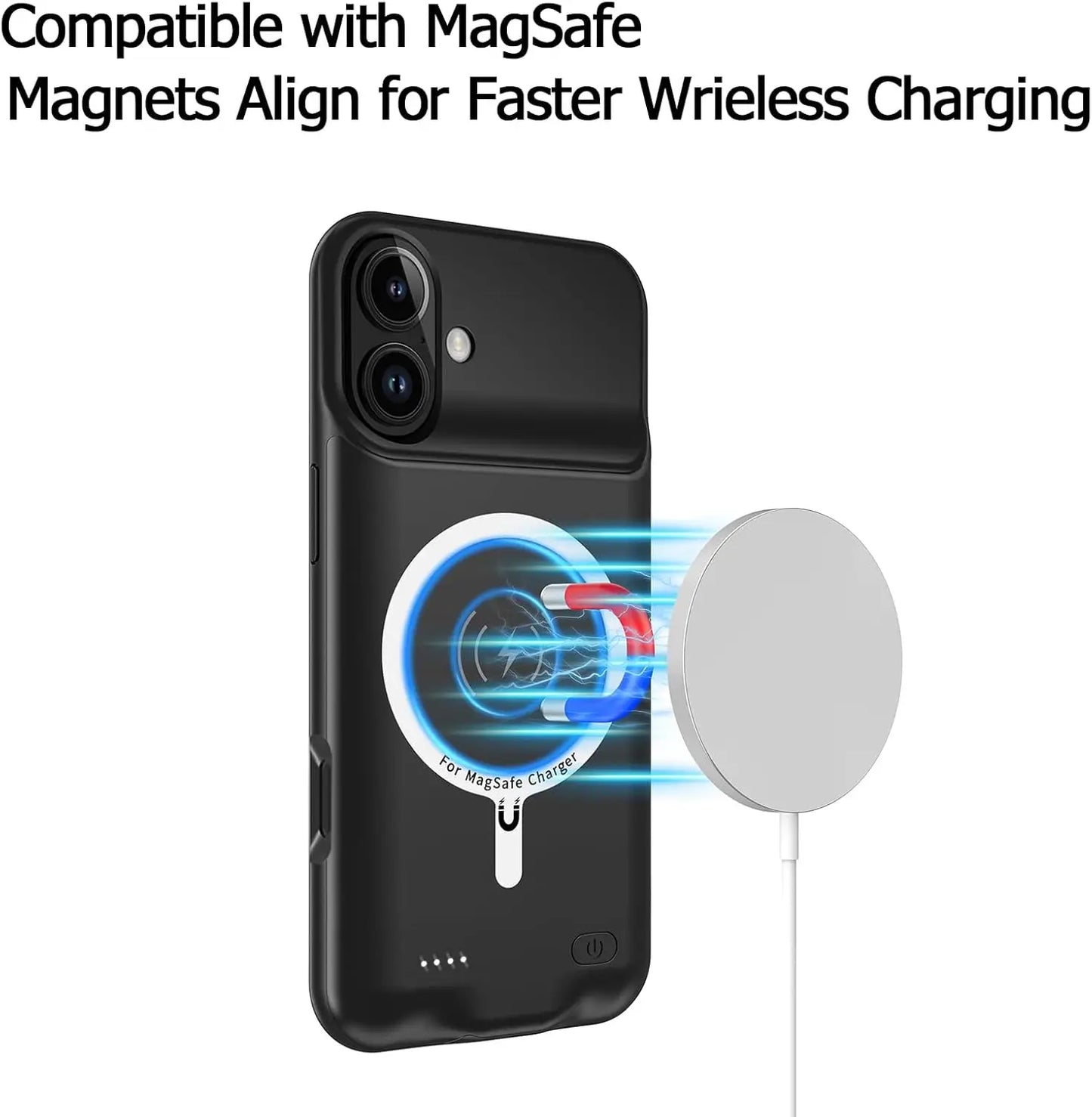 10000mAh cell phone Battery Charger Case for iPhone 17 Air Wireless Charging rechargeable phone case power bank battery pack