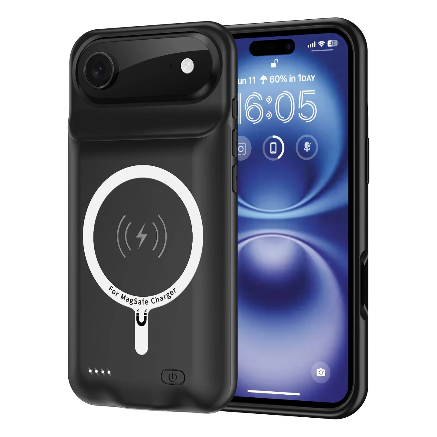 10000mAh cell phone Battery Charger Case for iPhone 17 Air Wireless Charging rechargeable phone case power bank battery pack