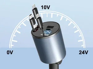 2024 Upgraded 120W Phone Charger, Dual USB Ports, Compatible with iPhone & Android, Safe and Convenient Car Accessory