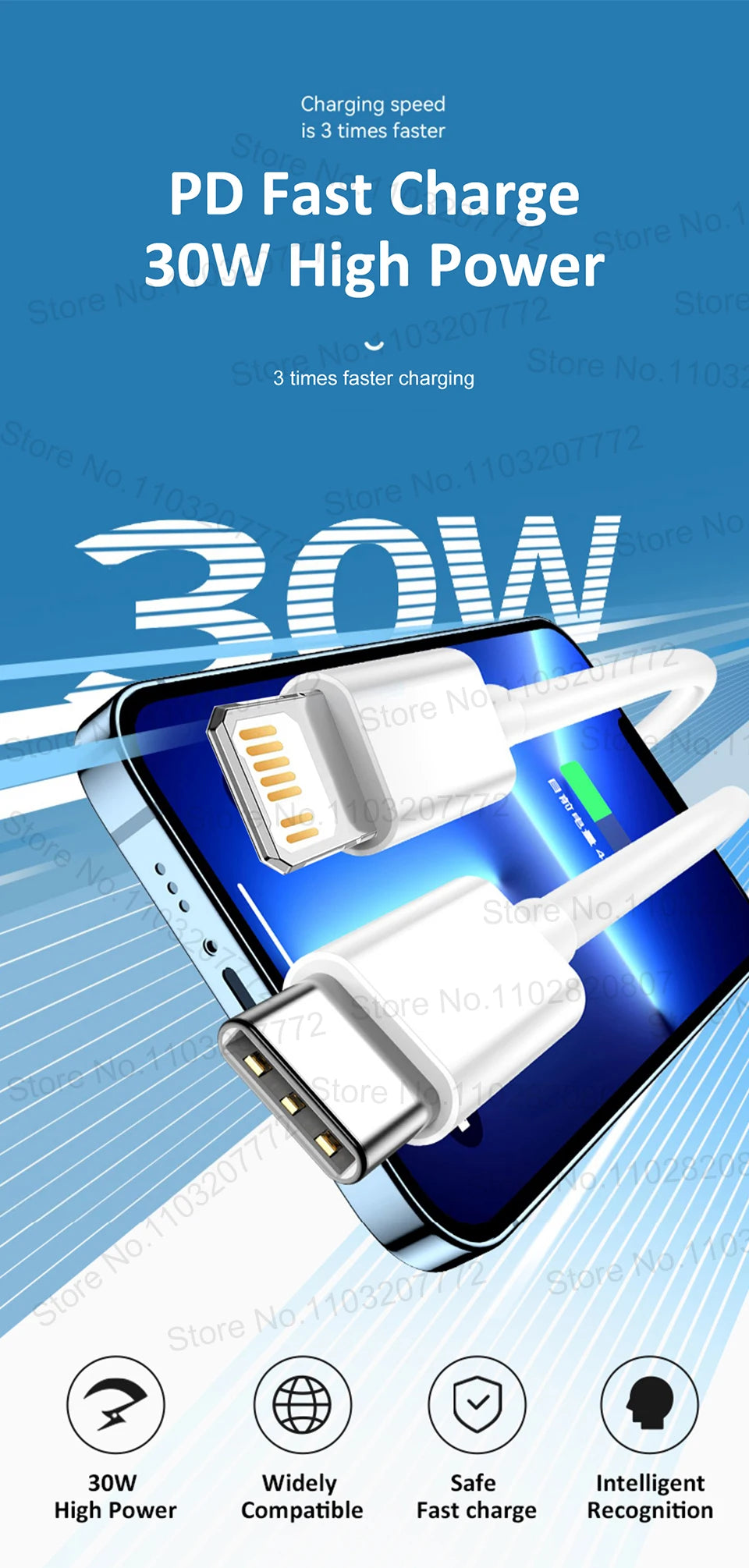 PD 30W USB C Fast Charging For iPhone 13 12 11 14 Pro Max 7 8 Plus Mini XS XR X Quick Charge USB Type C Cable For iPhone Charger