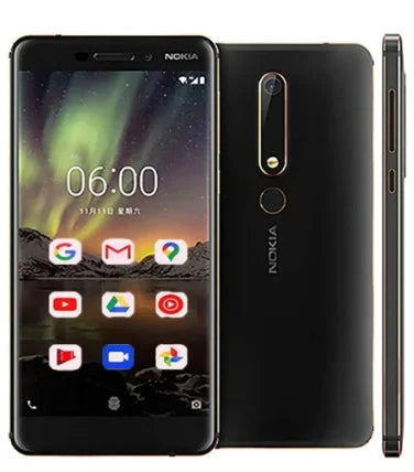 Nokia 6.1 Smartphone 5.5 Inches 3GB RAM 32GB ROM 16MP 1080P LTE 4G Single SIM Fingerprint Unlocked Android Cellphone Used Phone