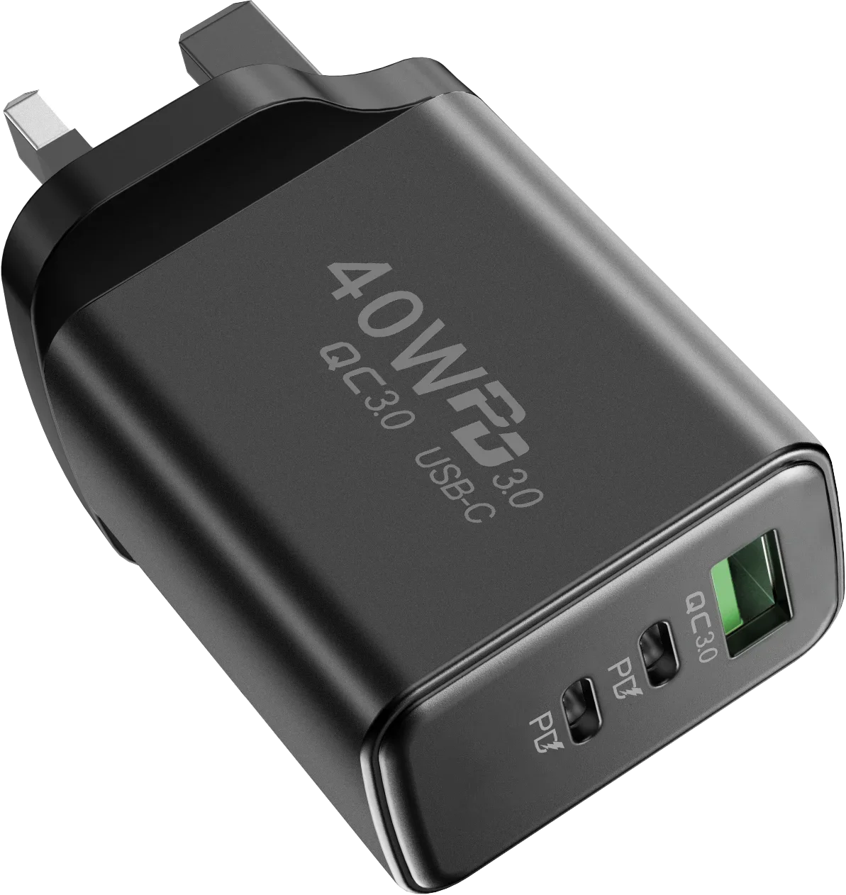 USB C Charger 40W Mobile Phone Type-C PD Fast Charging High Speed Quick Charge 3.0 Wall Adapter Multiple Ports for iPhone Xiaomi