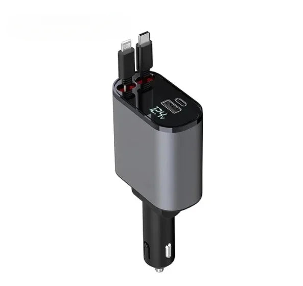 2024 Upgraded 120W Phone Charger, Dual USB Ports, Compatible with iPhone & Android, Safe and Convenient Car Accessory