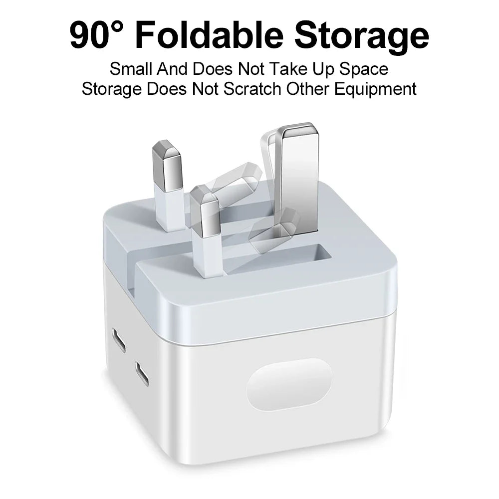 40W PD3.0 USB Type C Charger Phone Charger for iPhone 15 14 13 Xiaomi Huawei Smartphones High-Speed USB-C Fast Charging Adapter