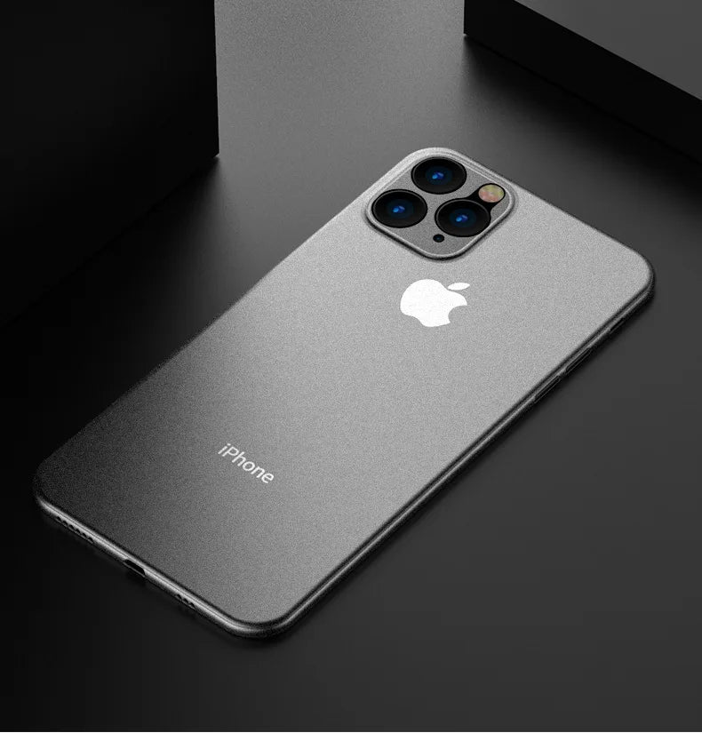 New 0.2MM Ultra Thin Matte PP Case For iphone 11 12 13 14 15 Pro X Xr Xs Max 13 mini 7 8 Plus SE 2020 Clear Hard PC Cover Cases
