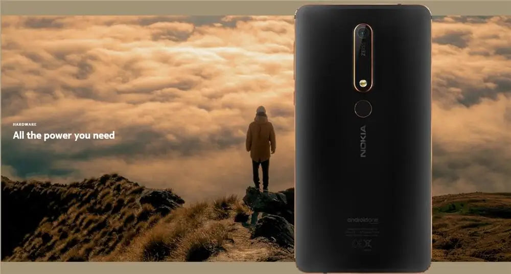 Nokia 6.1 Smartphone 5.5 Inches 3GB RAM 32GB ROM 16MP 1080P LTE 4G Single SIM Fingerprint Unlocked Android Cellphone Used Phone