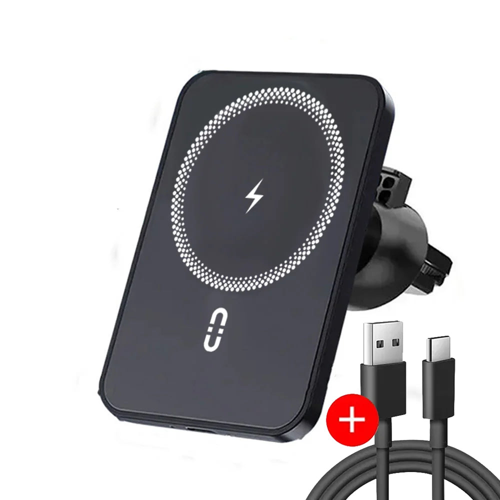 100W Magnetic Wireless Car Charger for iPhone16/15/14/13-Quick Charge,Compatible with Mag-Safe Car Chargers,Dual Mount Charger