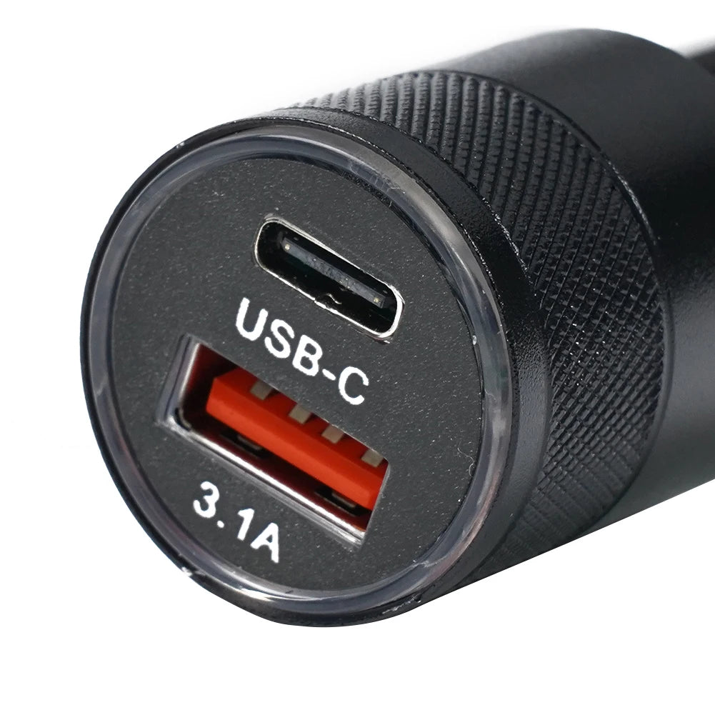 66W USB Car Charger Quick Charge 3.0 USB Type C Fast Charging Phone Adapter For Iphone Laptops Tablets