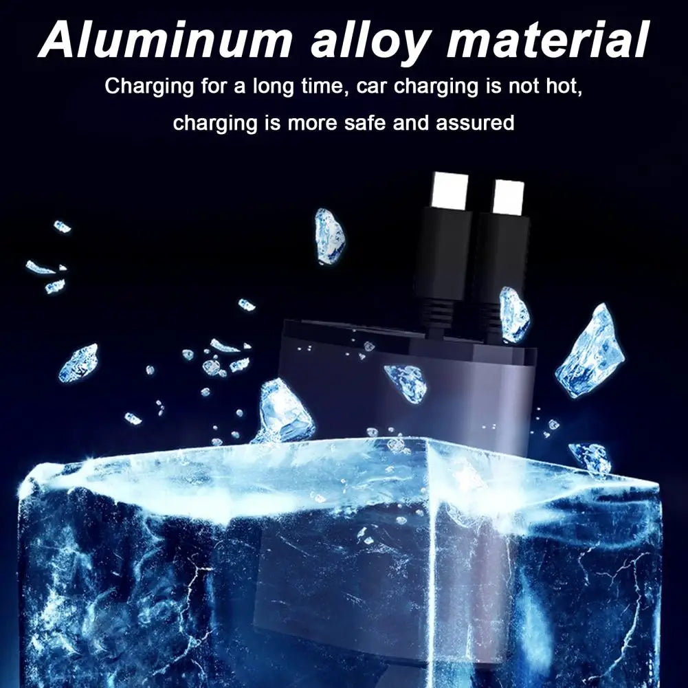 Fast Car Charger with Retractable Cable Over Temperature 180 Degree Adjustable Head Universal Car Charger Adapter