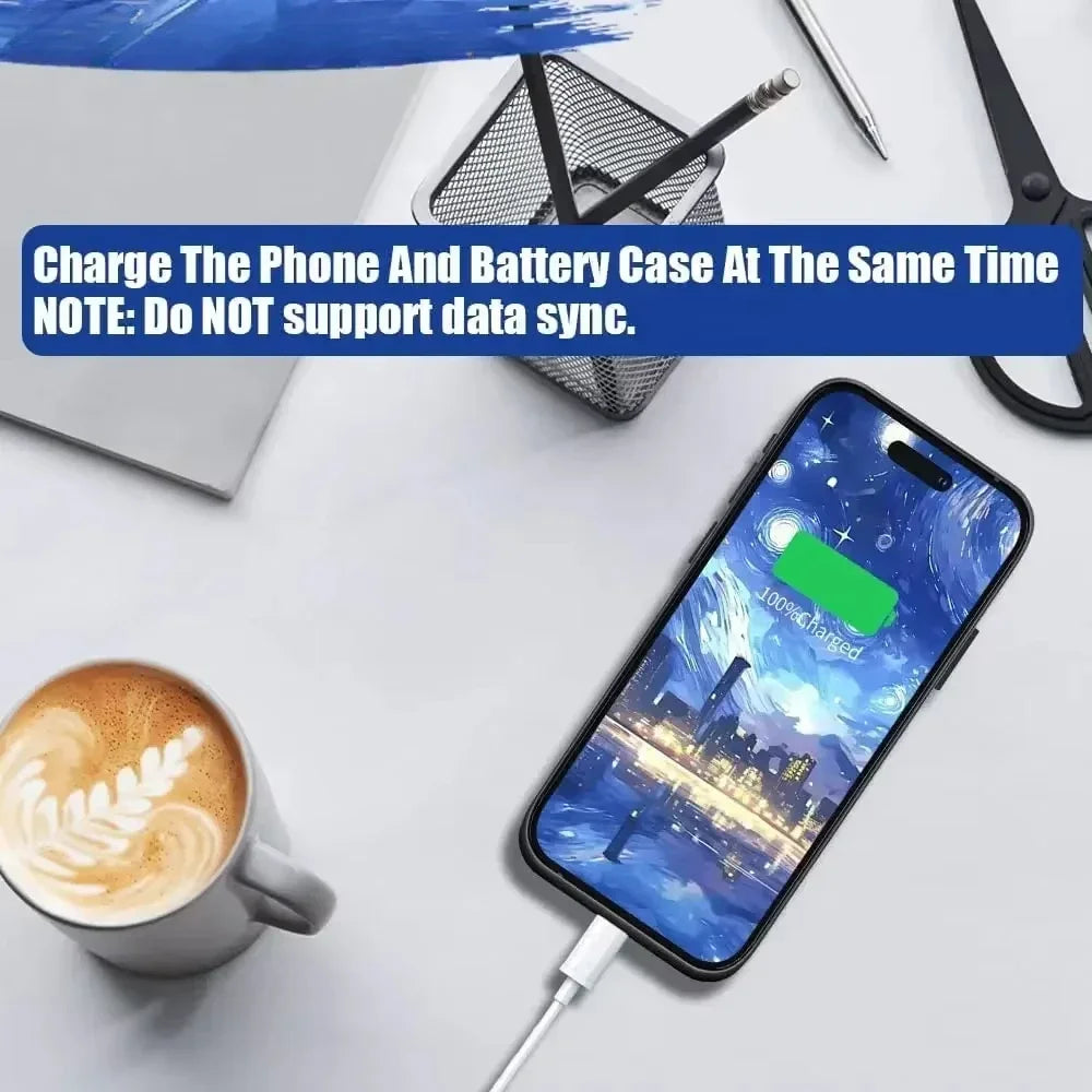 10000Mah Battery Case For iphone 16 Plus 17 Air 15 14 13 Mini 12 11 Pro Max X XS XR XS 6 6S 7 8 Battery Charger Case Power Bank