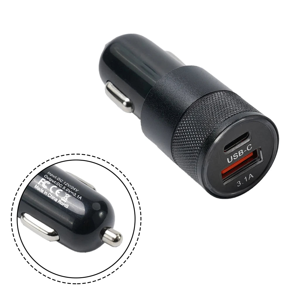 66W USB Car Charger Quick Charge 3.0 USB Type C Fast Charging Phone Adapter For Iphone Laptops Tablets