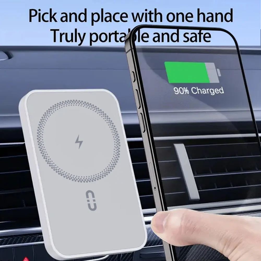 100W Magnetic Wireless Car Charger for iPhone16/15/14/13-Quick Charge,Compatible with Mag-Safe Car Chargers,Dual Mount Charger