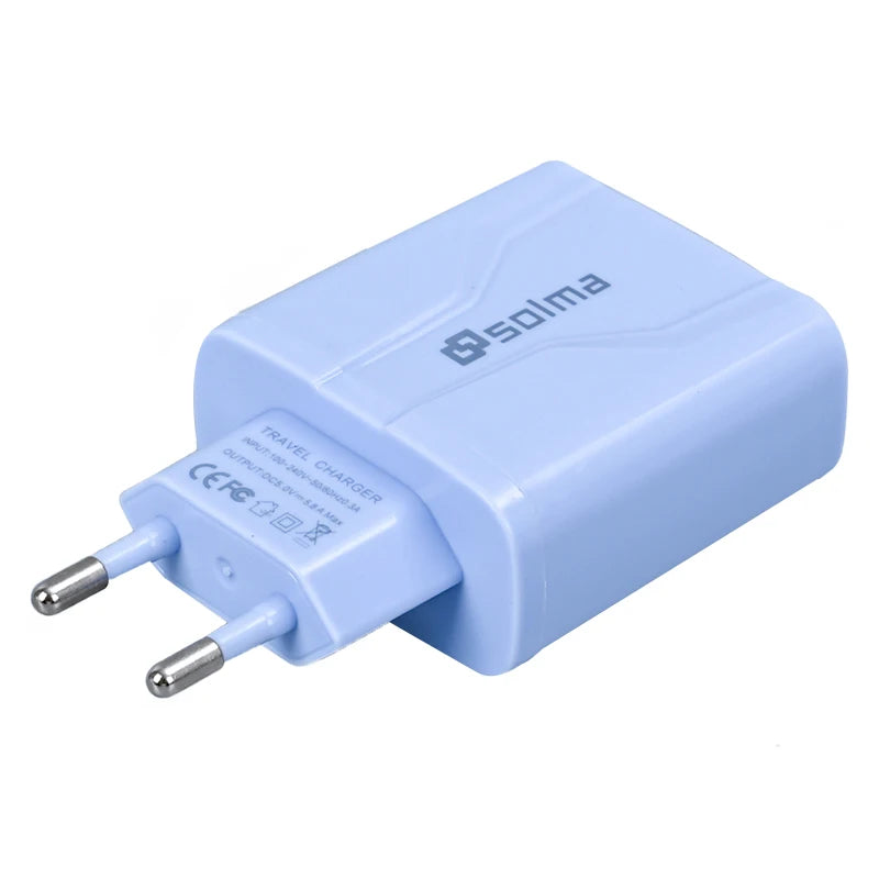 3-Port USB Charger Wall Charger, Multi USB Power Adapter for iPhone, Android Phones, Mobile Phones, Cameras and MP3