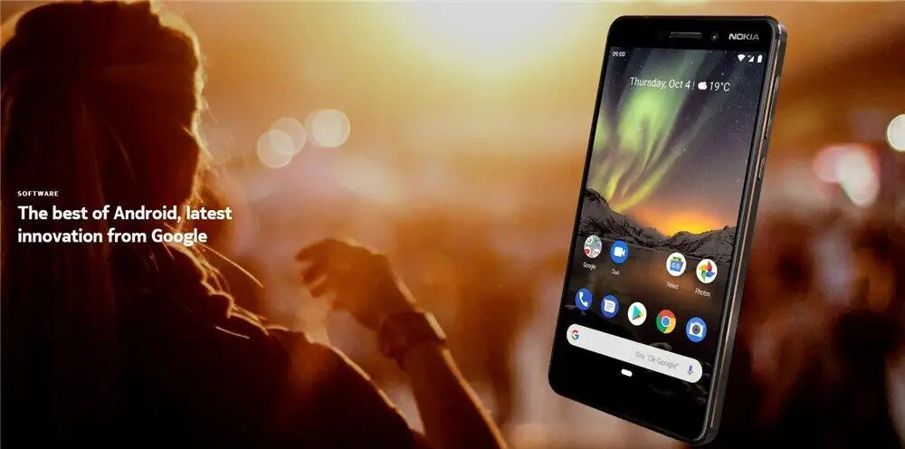 Nokia 6.1 Smartphone 5.5 Inches 3GB RAM 32GB ROM 16MP 1080P LTE 4G Single SIM Fingerprint Unlocked Android Cellphone Used Phone