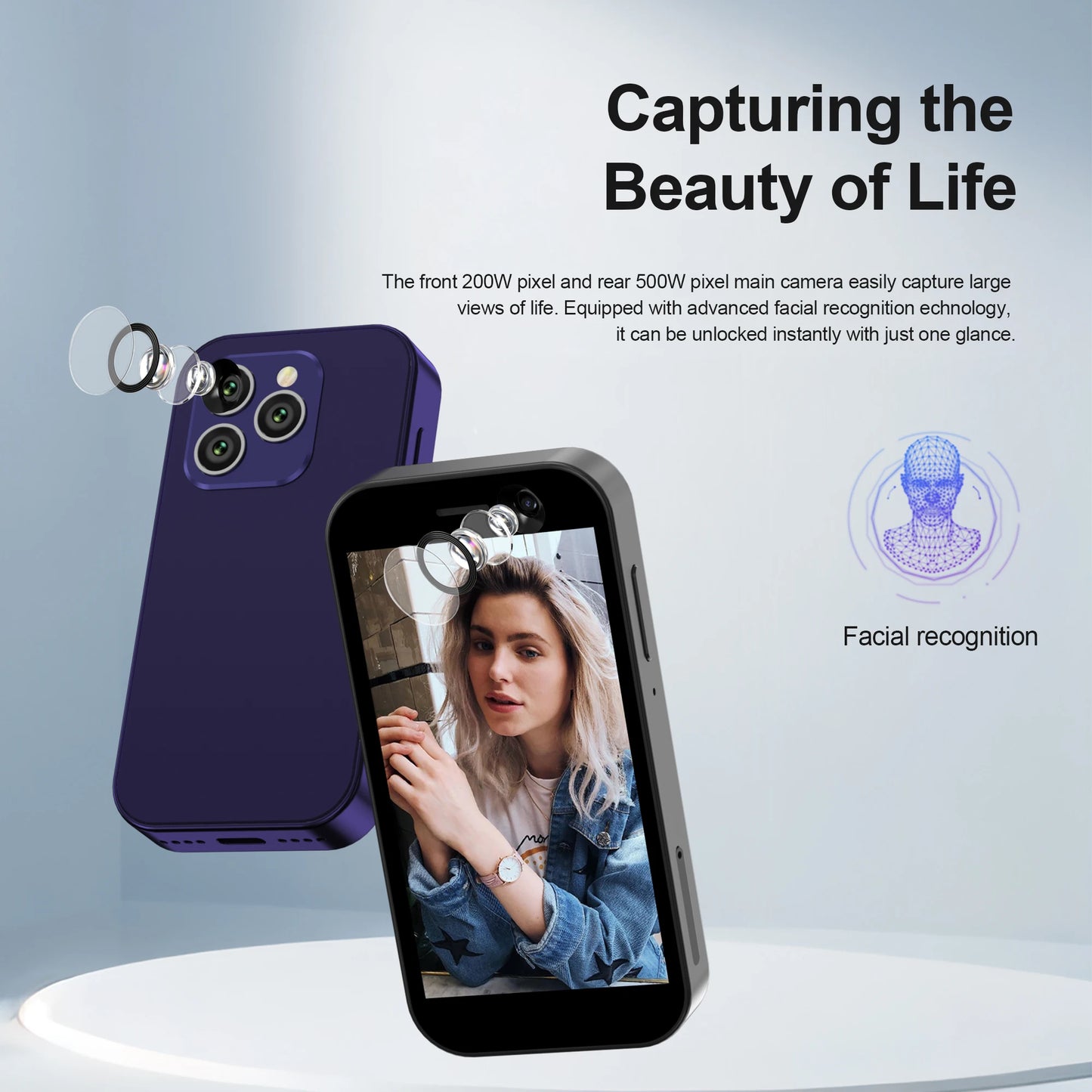 2024 New SERVO KING8000 Mini Smartphone Android 4G LTE Global GPS 3" Display 5MP Camera WIFI Small Mobile Phones 2000mAh Battery