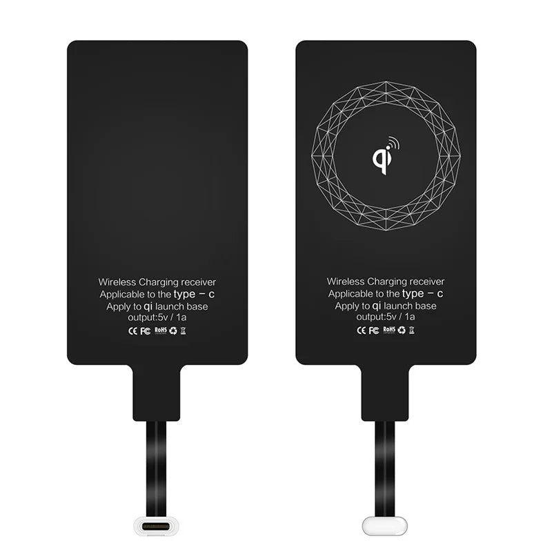 Wireless Charger Receiver Support Type C/Micro USB/8 pin Fast Wireless Charging Adapter For iPhone 7 6 5 Android Wireless Charge