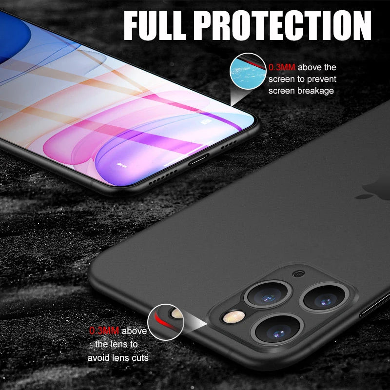 0.3MM Ultra Thin Phone Case For iphone 15 Pro Max Fundas For iphone15 Plus 15Pro Max Very Thin PP Back Cover Cases