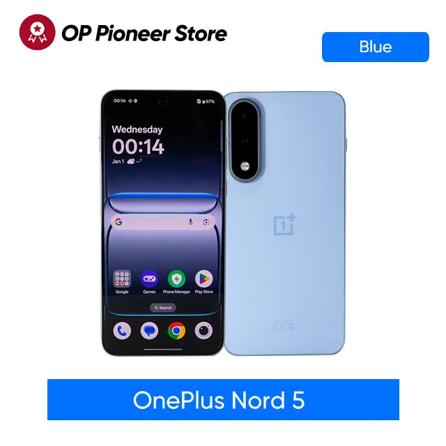 Global Version OnePlus Nord 5 Smartphone android Snapdragon 8s Gen 3 1.5K AMOLED Display 50MP LYT-700 Camera OxygenOS 15