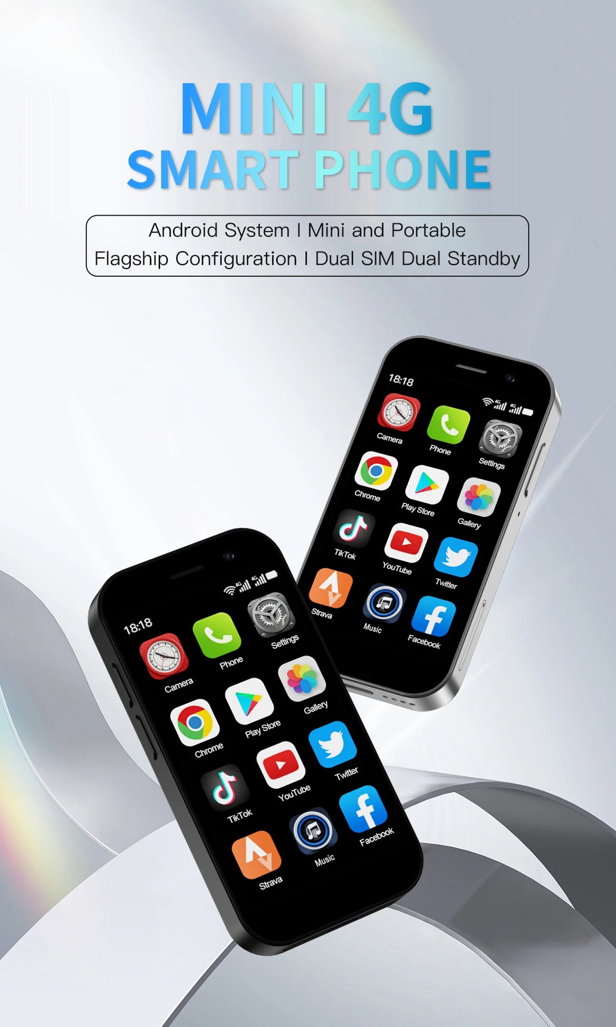 2024 New SERVO KING8000 Mini Smartphone Android 4G LTE Global GPS 3" Display 5MP Camera WIFI Small Mobile Phones 2000mAh Battery