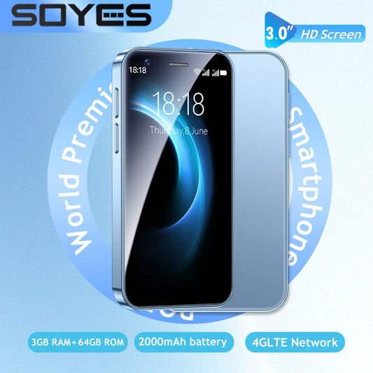 The smart phone in your pocket! SOYES XS16 3-inch Android 8.1 Mini Phone 4G Network Dual SIM Card 3+64G Memory with Play Store