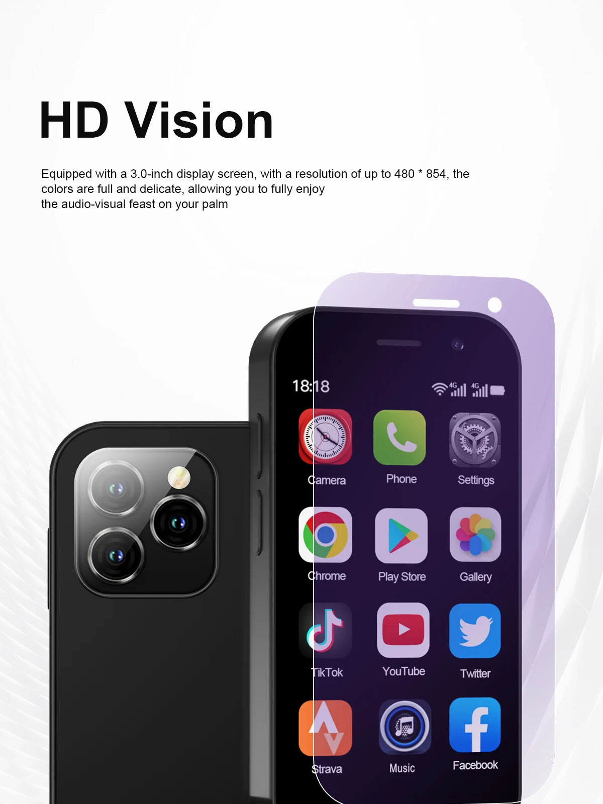 2024 New SERVO KING8000 Mini Smartphone Android 4G LTE Global GPS 3" Display 5MP Camera WIFI Small Mobile Phones 2000mAh Battery