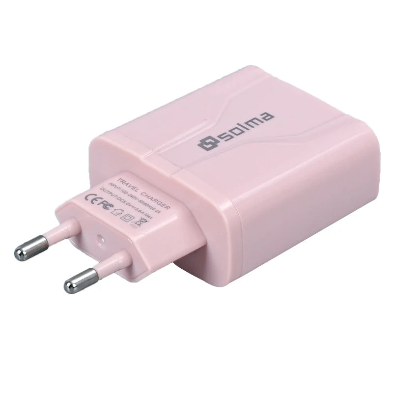 3-Port USB Charger Wall Charger, Multi USB Power Adapter for iPhone, Android Phones, Mobile Phones, Cameras and MP3