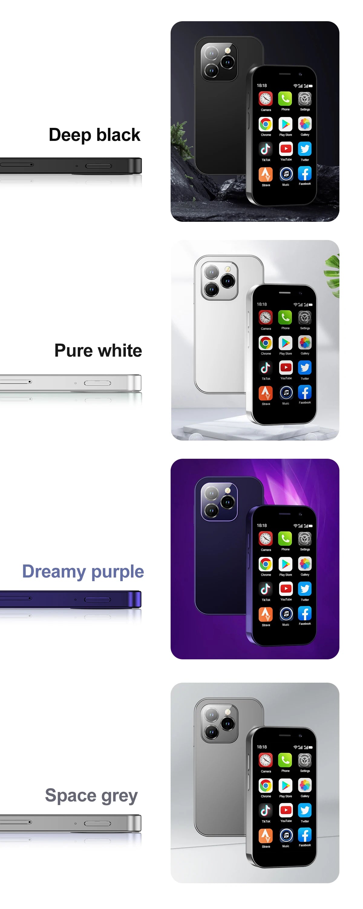 2024 New SERVO KING8000 Mini Smartphone Android 4G LTE Global GPS 3" Display 5MP Camera WIFI Small Mobile Phones 2000mAh Battery