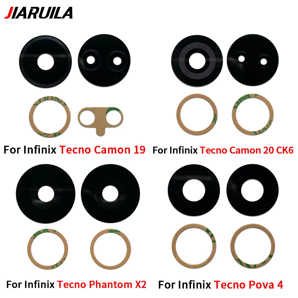 Suitable Camera Glass For Infinix Camon 19 Pro 20 CK6 Phantom X2 Pova 4 5 6 Pro Rear Back Camera glass Lens With Glue