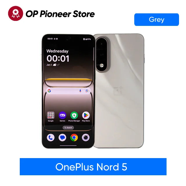 Global Version OnePlus Nord 5 Smartphone android Snapdragon 8s Gen 3 1.5K AMOLED Display 50MP LYT-700 Camera OxygenOS 15