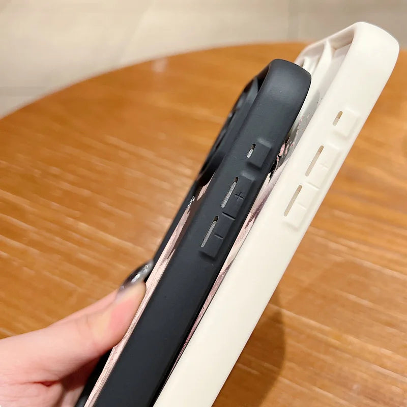 Case For iPhone 16 15 14 13 12 11 Pro Max Beautiful Flower Silicone TPU Phone Cover For iPhone 15 Cases