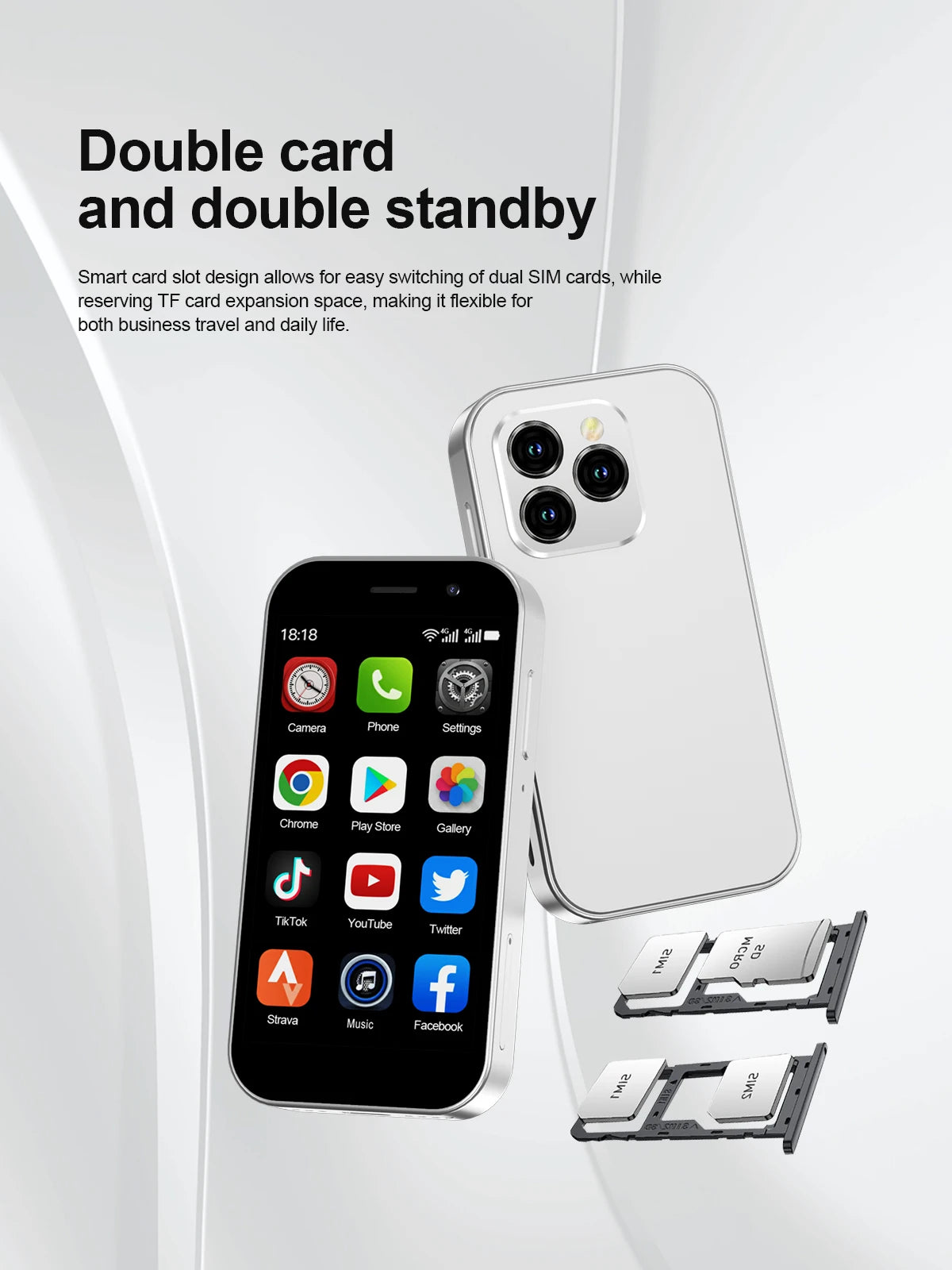 2024 New SERVO KING8000 Mini Smartphone Android 4G LTE Global GPS 3" Display 5MP Camera WIFI Small Mobile Phones 2000mAh Battery