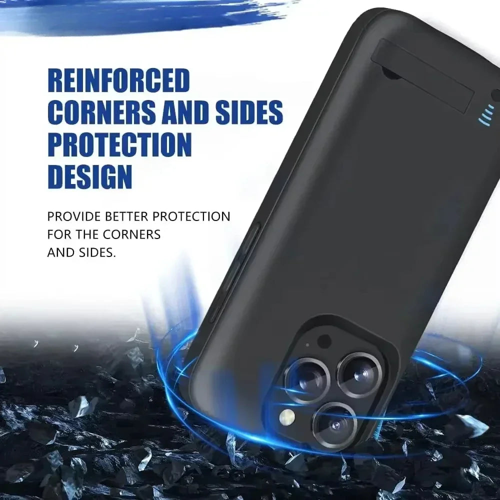 10000Mah Battery Case For iphone 16 Plus 17 Air 15 14 13 Mini 12 11 Pro Max X XS XR XS 6 6S 7 8 Battery Charger Case Power Bank