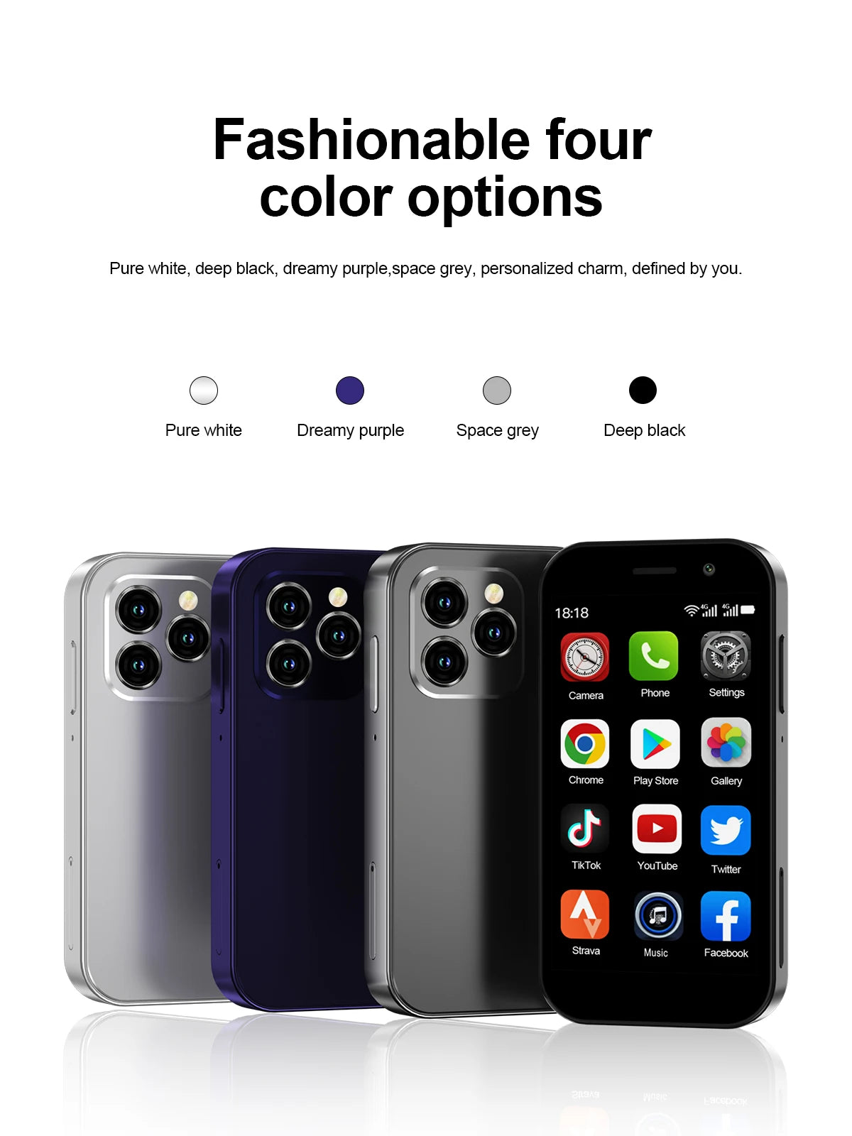 2024 New SERVO KING8000 Mini Smartphone Android 4G LTE Global GPS 3" Display 5MP Camera WIFI Small Mobile Phones 2000mAh Battery