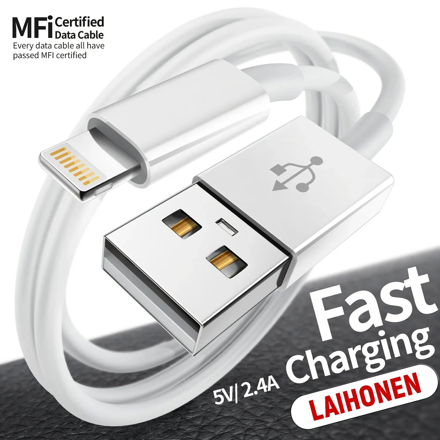 Original Quality USB Charger Cable for iPhone 14 8 7 6S Plus 13 12 Pro XS Max XR SE Fast Charging Cord Data Sync Line 1m 2m 3m