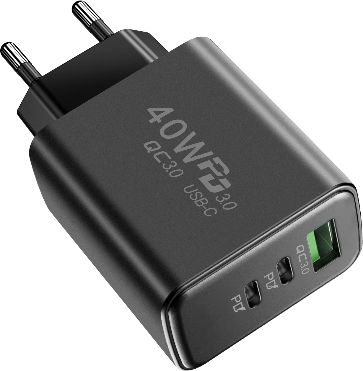 USB C Charger 40W Mobile Phone Type-C PD Fast Charging High Speed Quick Charge 3.0 Wall Adapter Multiple Ports for iPhone Xiaomi