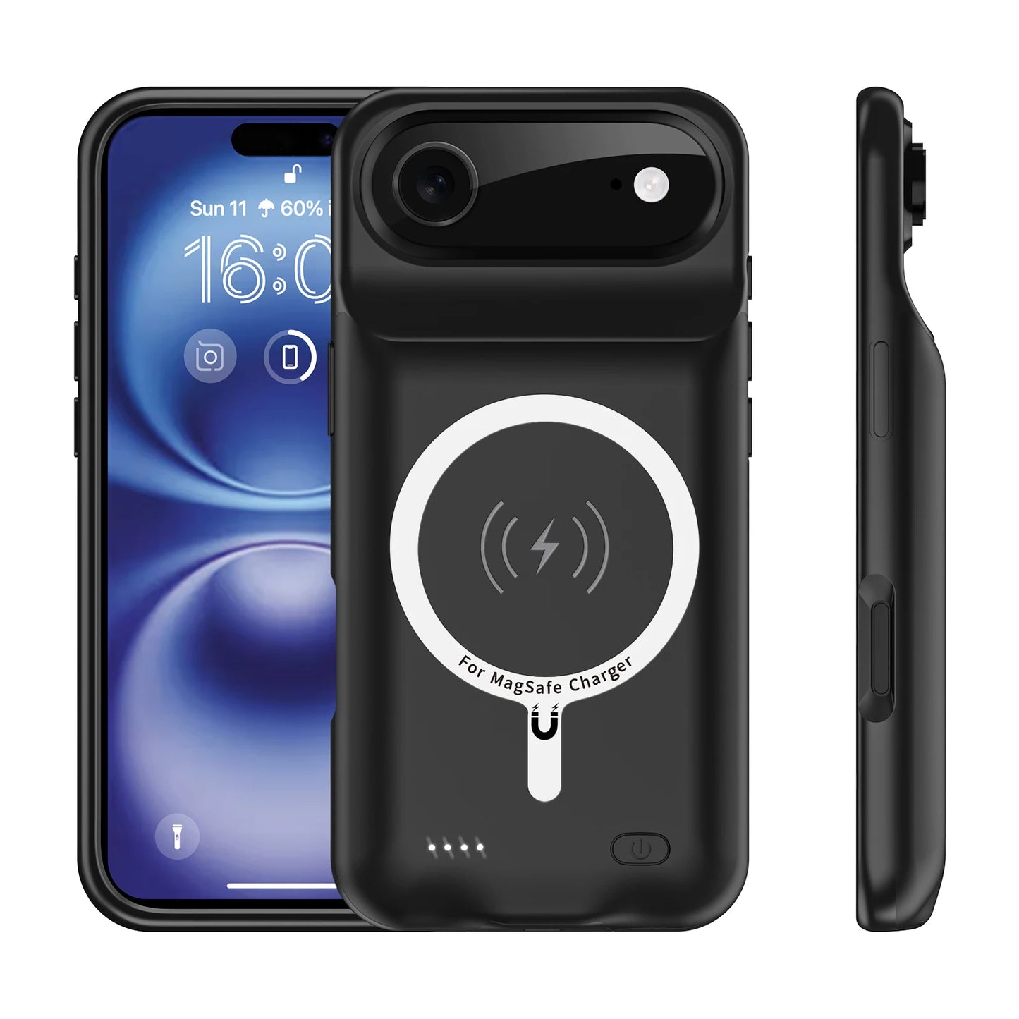 10000mAh cell phone Battery Charger Case for iPhone 17 Air Wireless Charging rechargeable phone case power bank battery pack