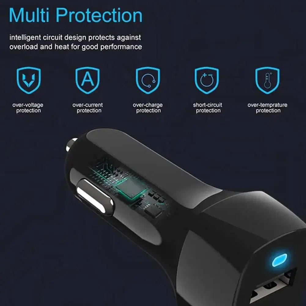 Car Charger USB Quick Charger 3.0 Auto Charger Mobile Phone Micro Type C Fast Cable For Huawei For IPhone Android Chargers Tools